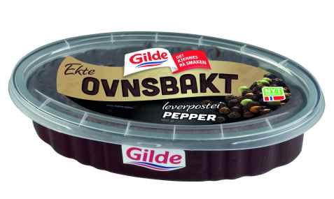 Bilde av Gilde ekte ovnsbakt leverpostei med pepper. Bilde av Gilde ekte ovnsbakt leverpostei med pepper.