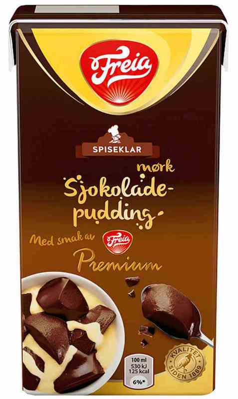 Bilde av Freia sjokoladepudding spiseklar. Bilde av Freia sjokoladepudding spiseklar.