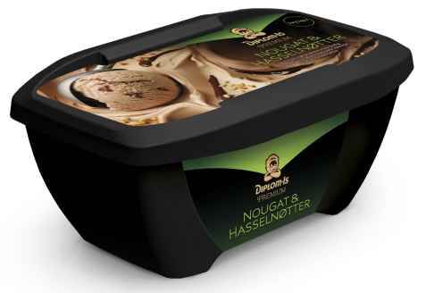 Bilde av Diplom-is premium nougat og hasselnøtt. Bilde av Diplom-is premium nougat og hasselnøtt.