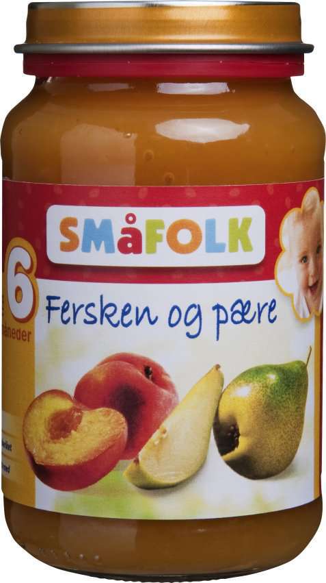 Bilde av Småfolk Fruktpure fersken og pære.