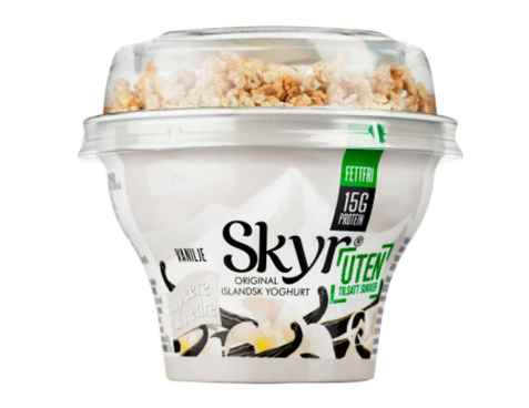 Bilde av Q skyr vanilje med musli. Bilde av Q skyr vanilje med musli.