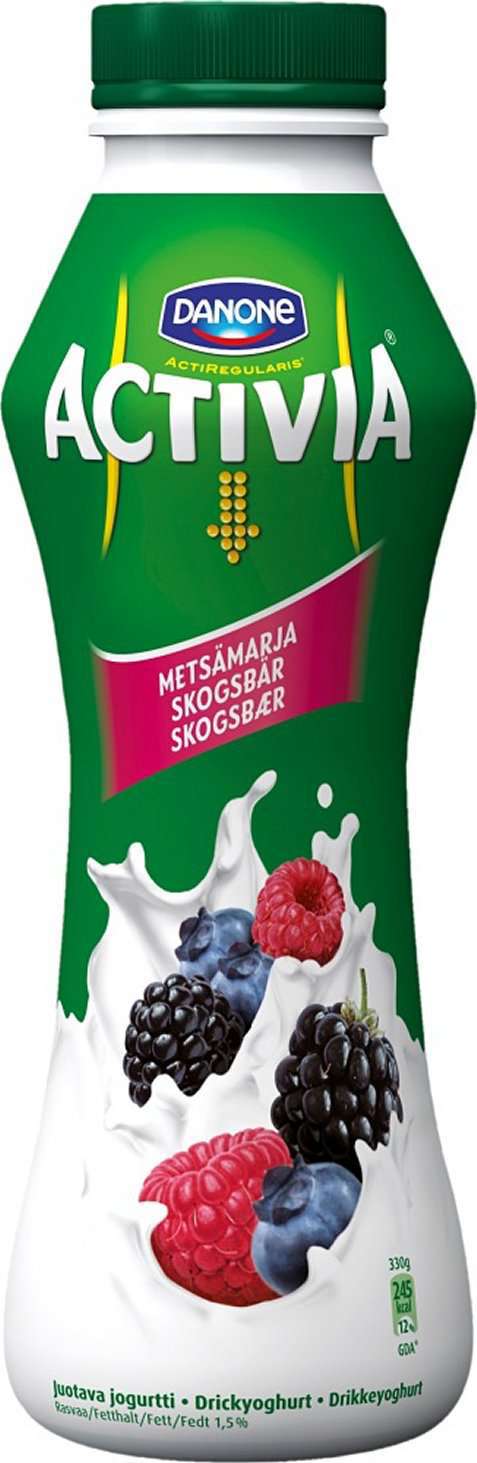 Bilde av Danone Activia drikkeyoghurt med skogsbær.