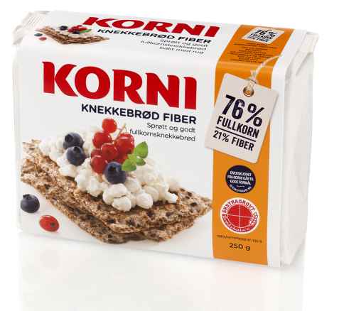 Bilde av Kavli Korni Knekkebrød fiber.