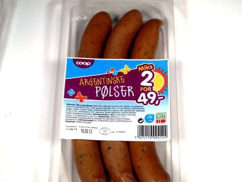 Bilde av Coop argentinske pølser. Bilde av Coop argentinske pølser.
