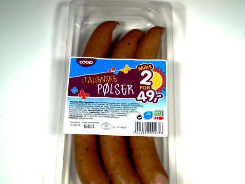 Bilde av Coop italienske pølser. Bilde av Coop italienske pølser.
