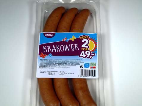 Bilde av Coop krakover pølser. Bilde av Coop krakover pølser.