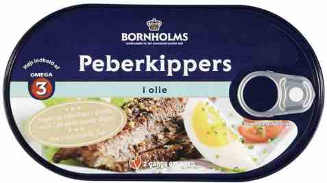 Bilde av Bornholms pepperkippers i olje. Bilde av Bornholms pepperkippers i olje.