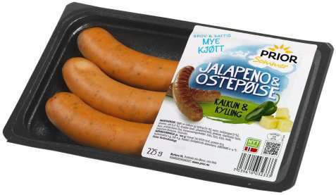 Bilde av Prior Jalapeno- og ostepølse. Bilde av Prior Jalapeno- og ostepølse.
