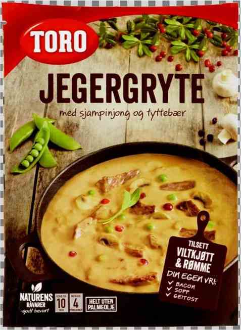 Bilde av Toro jegergryte tilberedt. Bilde av Toro jegergryte tilberedt.