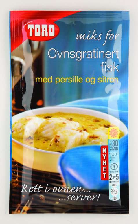 Bilde av Toro miks for ovnsgratinert fisk med persille og sitron. Bilde av Toro miks for ovnsgratinert fisk med persille og sitron.