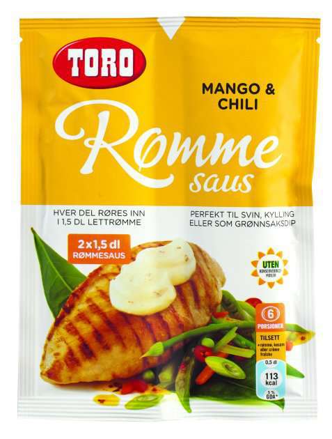 Bilde av TORO Rømmesaus med mango og chili. Bilde av TORO Rømmesaus med mango og chili.