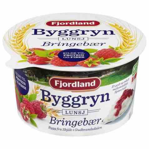 Bilde av Fjordland Byggrynslunsj med bringebær. Bilde av Fjordland Byggrynslunsj med bringebær.
