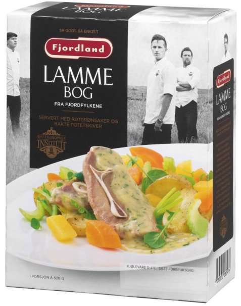 Bilde av Fjordland Lammebog med rotgrønnsaker og bakte potetskiver. Bilde av Fjordland Lammebog med rotgrønnsaker og bakte potetskiver.