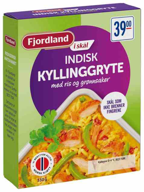 Bilde av Fjordland Indisk kyllinggryte. Bilde av Fjordland Indisk kyllinggryte.