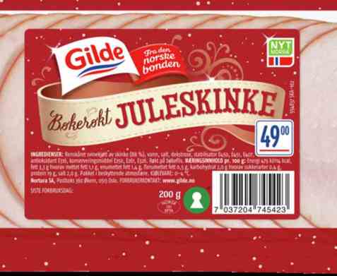 Bilde av Gilde Bøkerøkt Juleskinke i skiver. Bilde av Gilde Bøkerøkt Juleskinke i skiver.