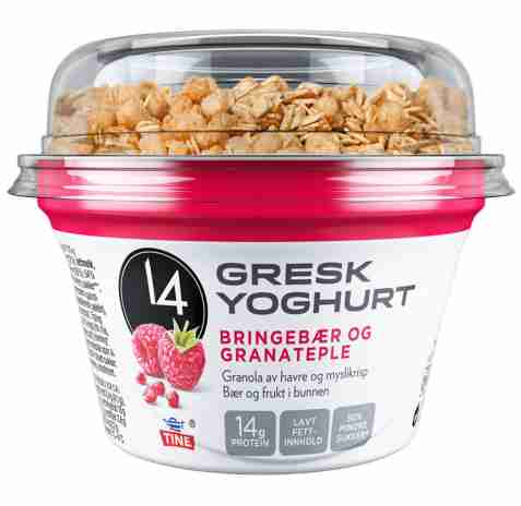 Bilde av Tine 14 Gresk Yoghurt Bringebær/Granateple.