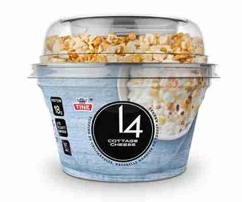 Bilde av Tine 14 Cottage Cheese Chilimandel. Bilde av Tine 14 Cottage Cheese Chilimandel.