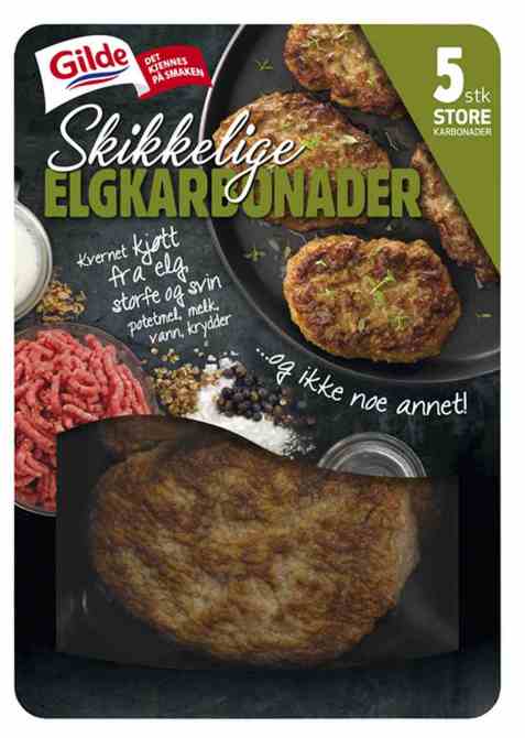 Bilde av Gilde Skikkelige elgkarbonader. Bilde av Gilde Skikkelige elgkarbonader.
