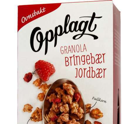 Bilde av Møllerens Opplagt Granola Jordbær & Bringebær. Bilde av Møllerens Opplagt Granola Jordbær & Bringebær.