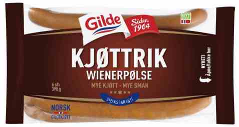 Bilde av Gilde kjøttrik wienerpølse. Bilde av Gilde kjøttrik wienerpølse.