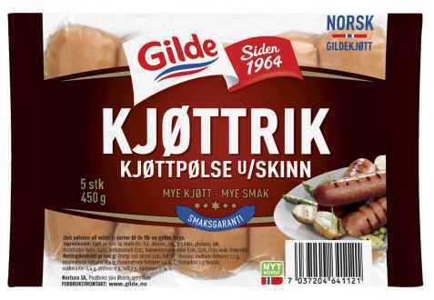 Bilde av Gilde kjøttrik kjøttpølse. Bilde av Gilde kjøttrik kjøttpølse.