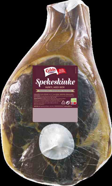 Bilde av Gilde Spekeskinke med ben hel røkt. Bilde av Gilde Spekeskinke med ben hel røkt.