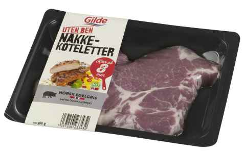 Bilde av Gilde Edelgris Nakkekoteletter uten ben.