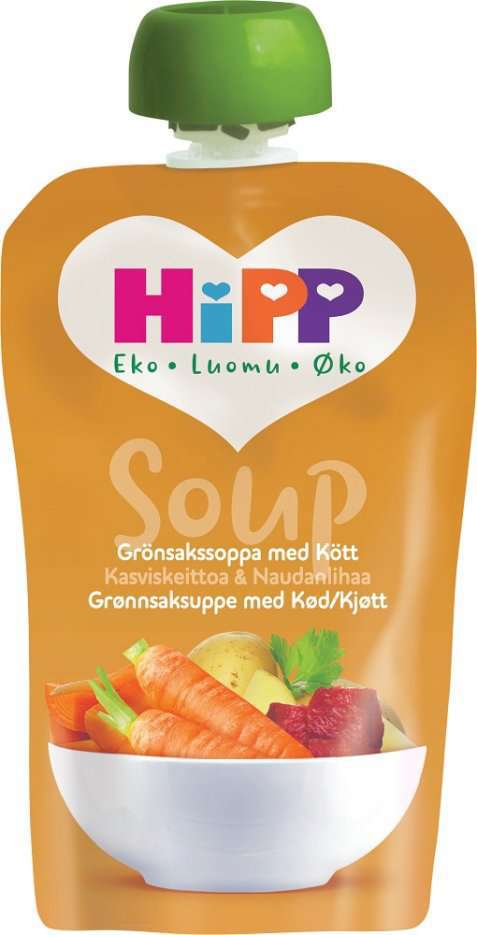 Bilde av Hipp soup grønnsaksuppe med kjøtt. Bilde av Hipp soup grønnsaksuppe med kjøtt.