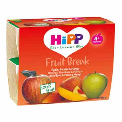 Bilde av Hipp Fruit break eple, fersken og mango. Bilde av Hipp Fruit break eple, fersken og mango.