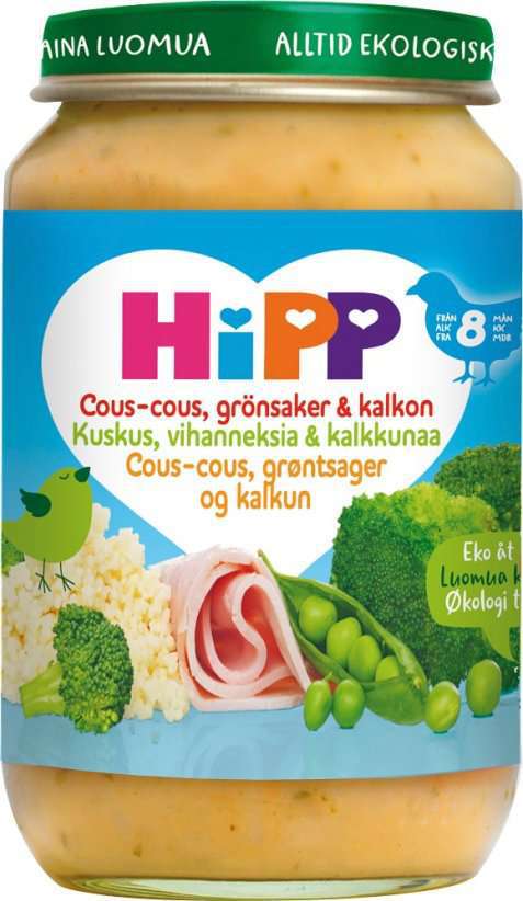 Bilde av Hipp Couscous, Grønnsaker & Kalkun. Bilde av Hipp Couscous, Grønnsaker & Kalkun.