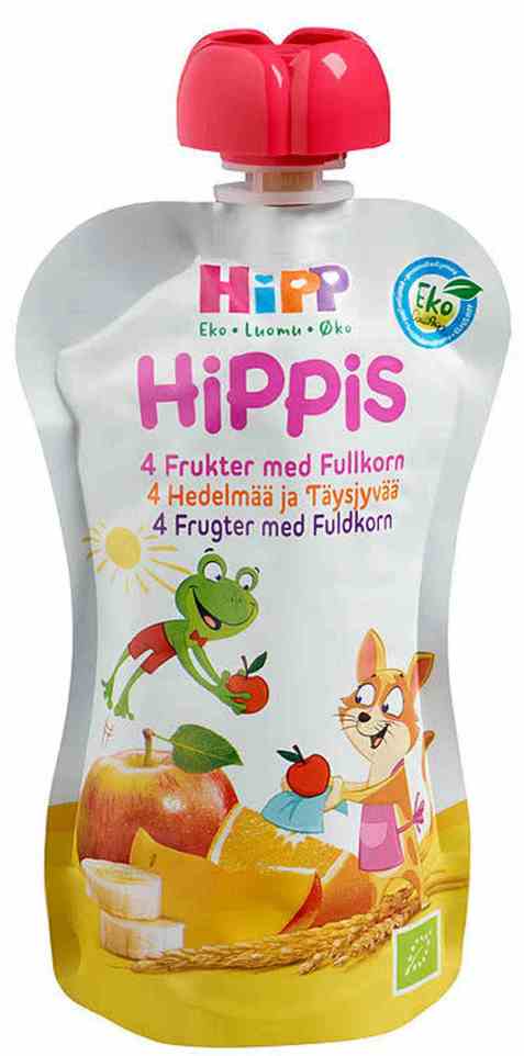 Bilde av Hipp hippis - 4 Frukter & Fullkorn. Bilde av Hipp hippis - 4 Frukter & Fullkorn.