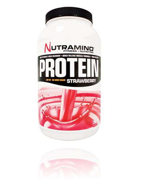 Bilde av Nutramino Whey Protein Strawberry 750g. Bilde av Nutramino Whey Protein Strawberry 750g.