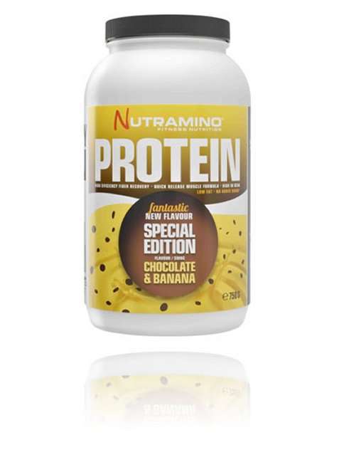 Bilde av Nutramino Whey Protein Chocolate Banana 750g. Bilde av Nutramino Whey Protein Chocolate Banana 750g.