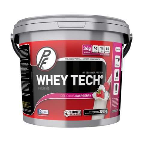 Bilde av Proteinfabrikken Whey Tech® 3000g Bringebær. Bilde av Proteinfabrikken Whey Tech® 3000g Bringebær.