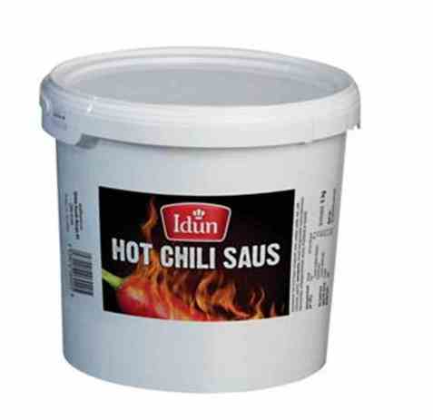 Bilde av Idun hot chili saus.