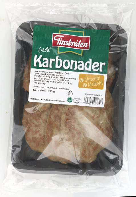 Bilde av Finsbråten gode karbonader. Bilde av Finsbråten gode karbonader.