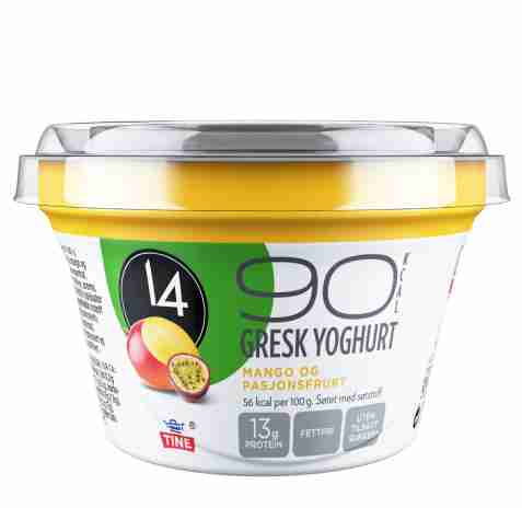 Bilde av Tine 14 Gresk Yoghurt Mango/Pasjonsfrukt. Bilde av Tine 14 Gresk Yoghurt Mango/Pasjonsfrukt.