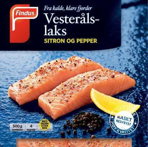 Bilde av Findus Vesterålslaks med sitron og pepper. Bilde av Findus Vesterålslaks med sitron og pepper.