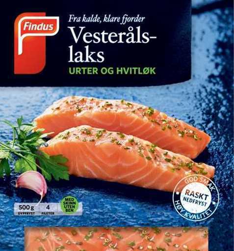Bilde av Findus Vesterålslaks med urte og hvitløk.