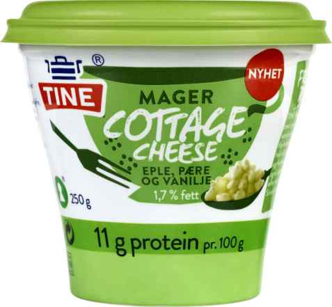 Bilde av Tine Mager Cottage Cheese eple/pære/vanilje.
