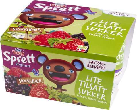 Bilde av Tine sprett yoghurt skogsbær.