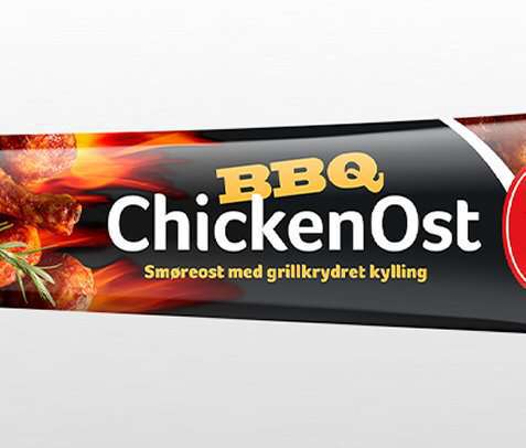Bilde av Kavli mer smak BBQ ChickenOst. Bilde av Kavli mer smak BBQ ChickenOst.
