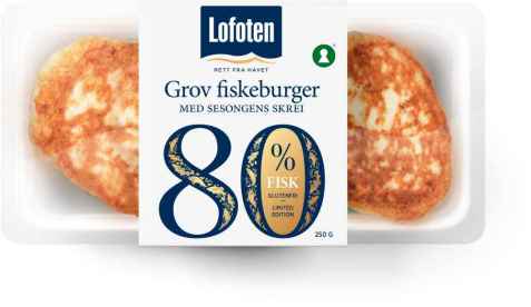 Bilde av Lofoten Skreiburger. Bilde av Lofoten Skreiburger.
