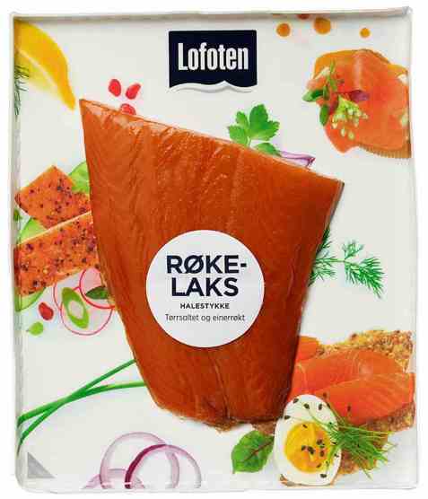Bilde av Lofoten Røkelaks halestykke. Bilde av Lofoten Røkelaks halestykke.