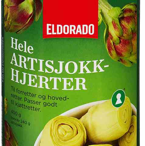 Bilde av Eldorado artisjokk-hjerter i vann.