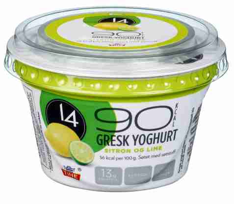 Bilde av Tine 14 Gresk Yoghurt Sitron-lime. Bilde av Tine 14 Gresk Yoghurt Sitron-lime.