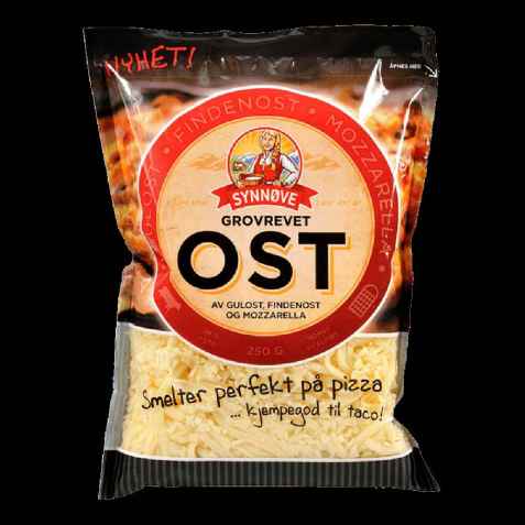 Bilde av Synnøve Grovrevet ost av Gulost, findenost og mozzarella. Bilde av Synnøve Grovrevet ost av Gulost, findenost og mozzarella.