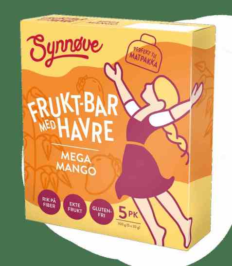 Bilde av Synnøve Frukt-bar med Havre & Mango. Bilde av Synnøve Frukt-bar med Havre & Mango.