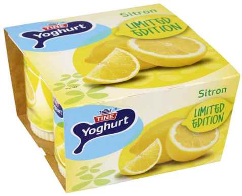Bilde av Tine Yoghurt Sitron. Bilde av Tine Yoghurt Sitron.