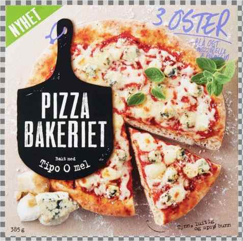 Bilde av Pizzabakeriet 3 oster. Bilde av Pizzabakeriet 3 oster.